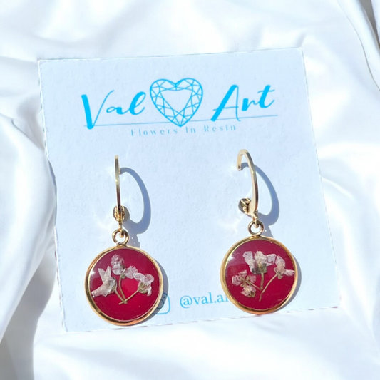 Aretes "Luz roja"