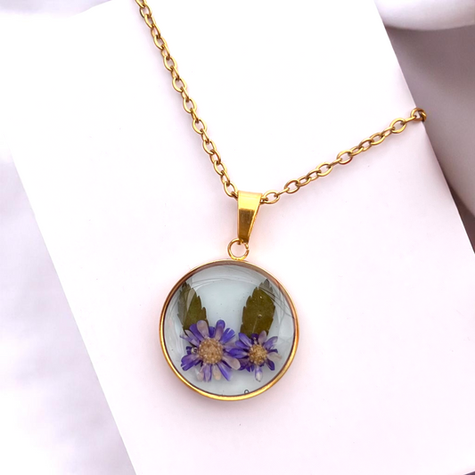 Collar "Flor morada"