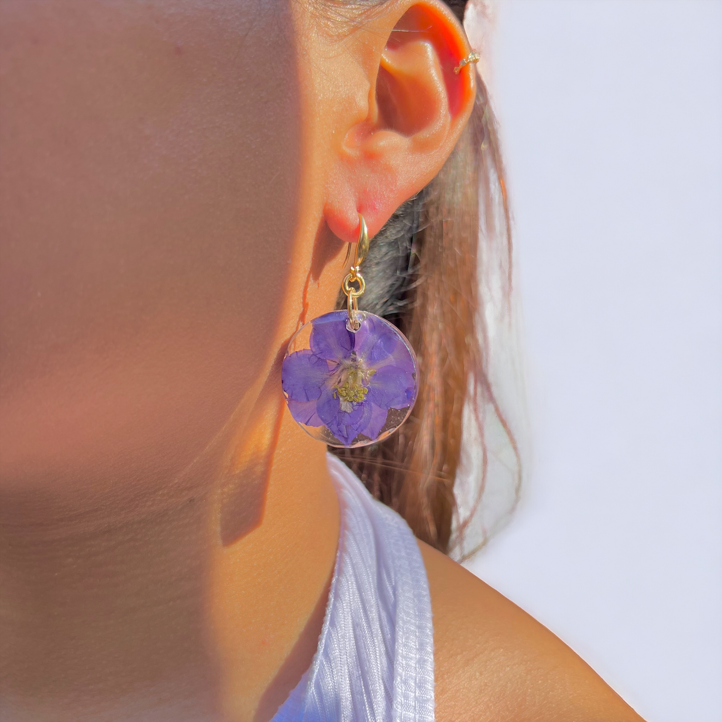 ARETES "DELPHINIUM" MORADA