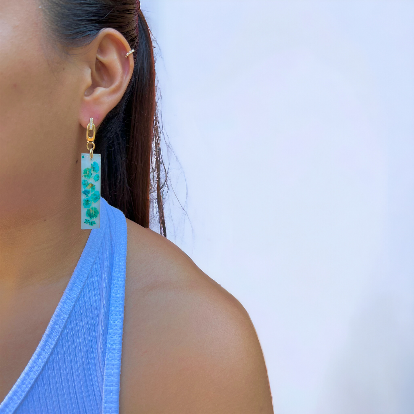 ARETES "NUBE AZUL"