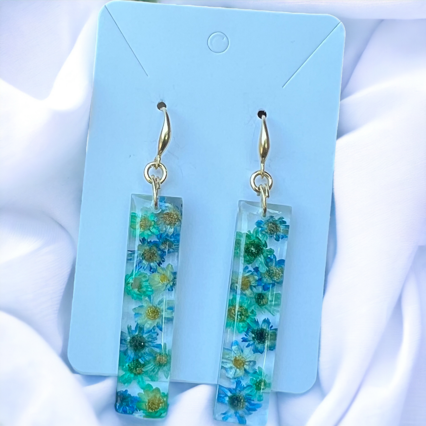 ARETES "FLORES DE BRASIL" AZUL