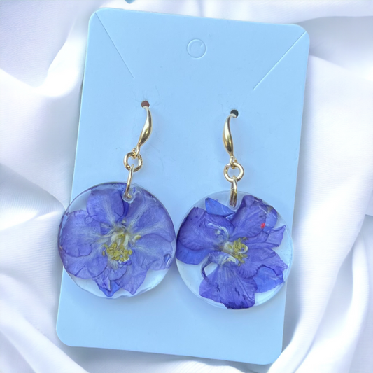 ARETES "DELPHINIUM" MORADA