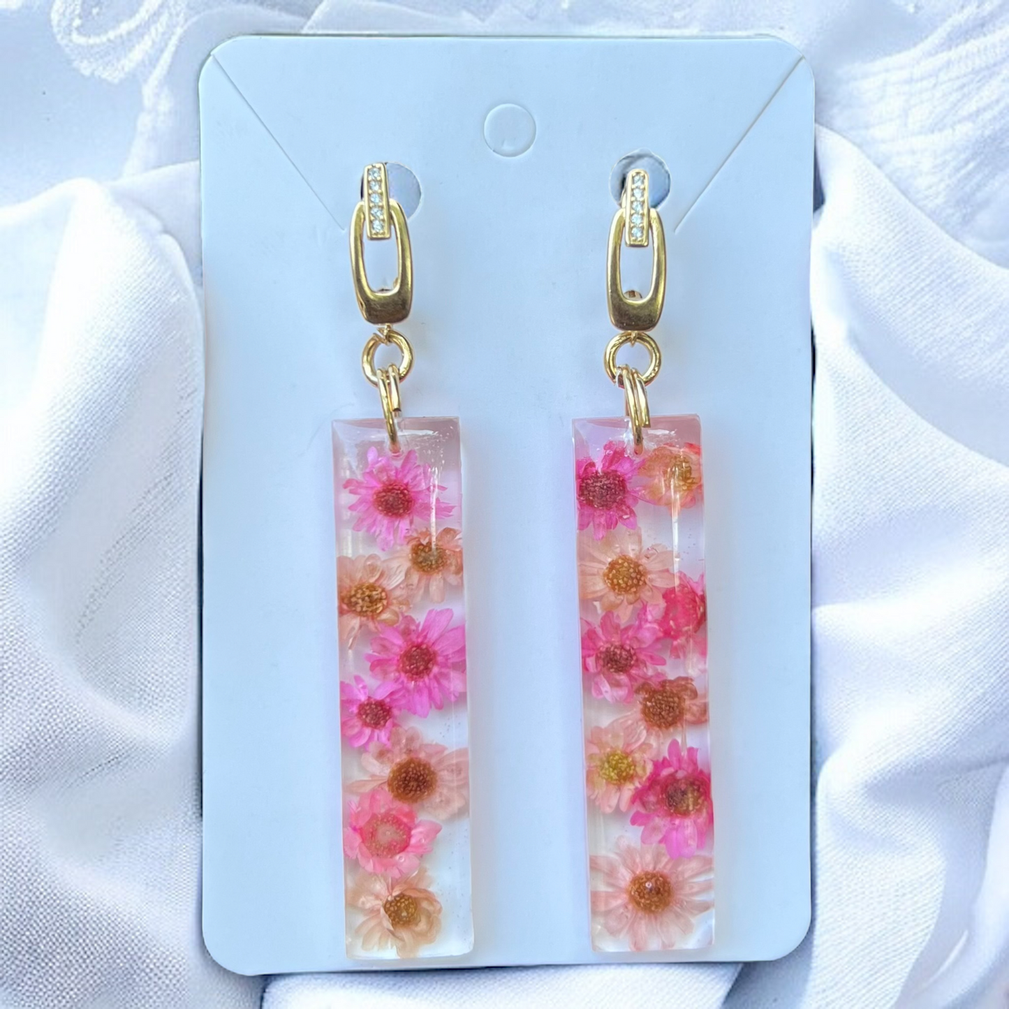 ARETES "FLORES DE BRASIL" ROSA