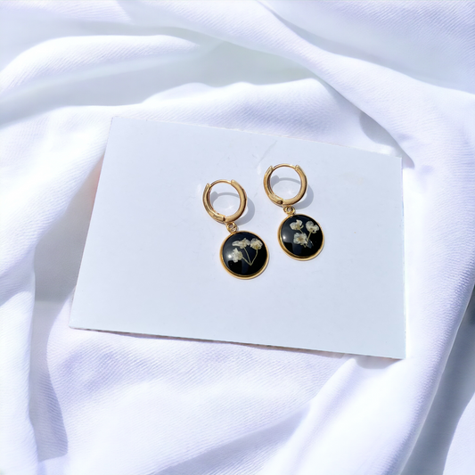 ARETES "Alys mini" negro