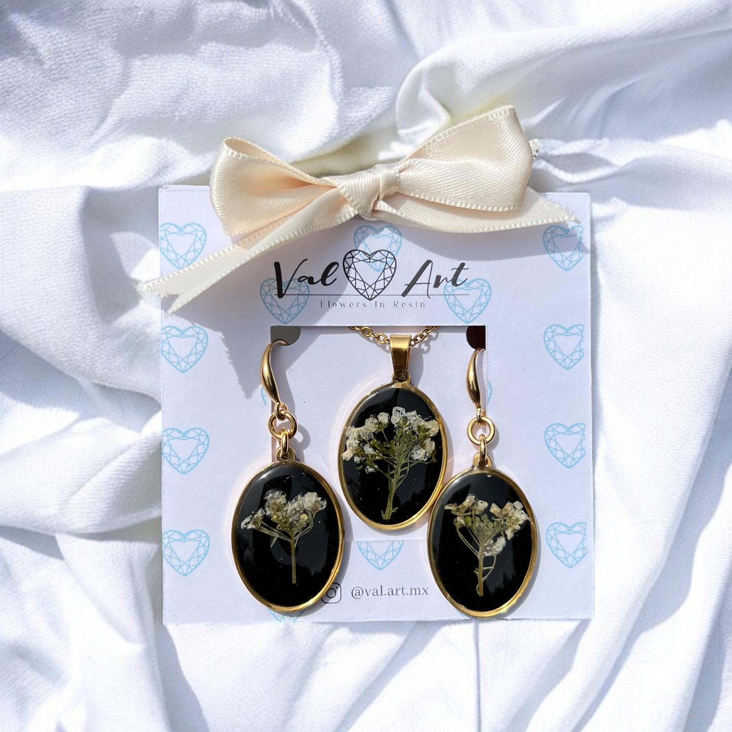 ARETES "Alys" negro