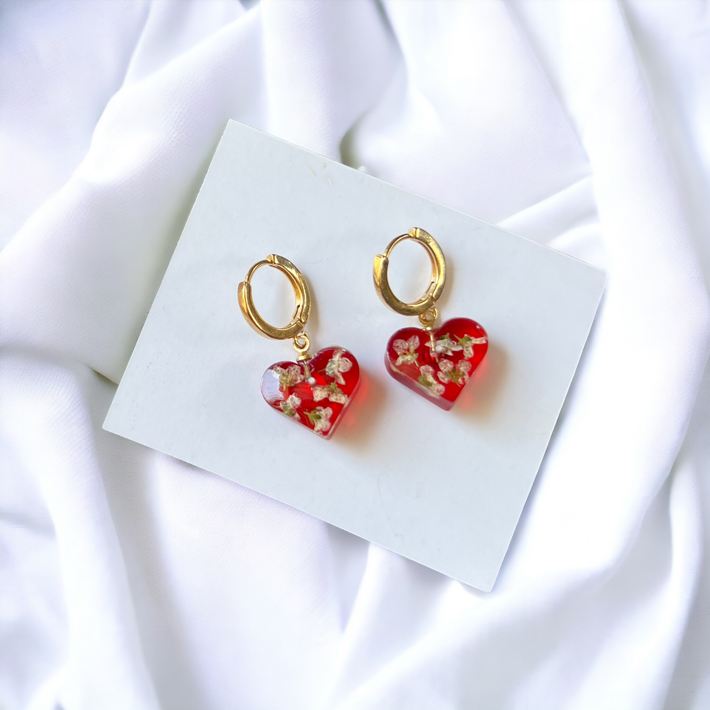 ARETES "Corazón Rojo"